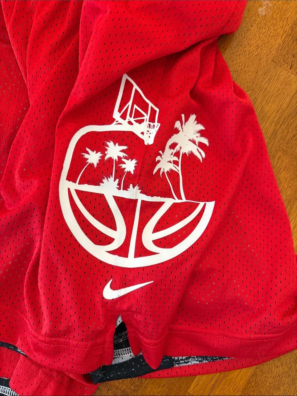 Nike Shorts Men's Mesh Basketball Reversible Medium DV9607-010 Palm Tree xxl